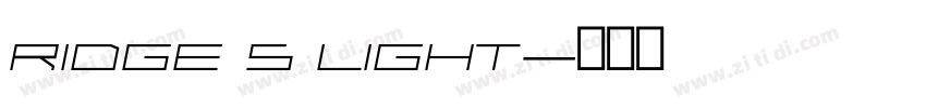 Ridge 5 Light字体转换